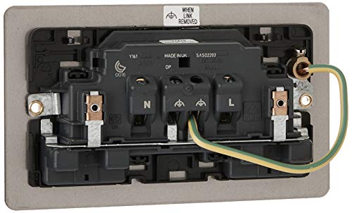 MK Edge K14345BRCB 13A Double Switched Socket with Double Pole/Clean Earth - Brushed Chrome - Image 2