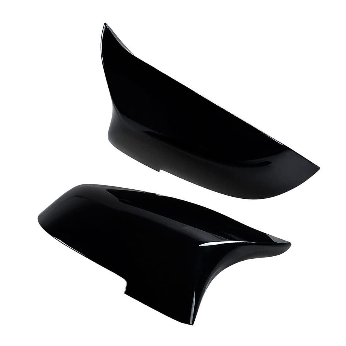 Calotte Specchietti Retrovisori per BMW Serie 5 F10 F11 F07, Serie 6 F06 F12 F13, Serie 7 F02 Coppia Gusci Ricambio Nero Lucido 2013-2018