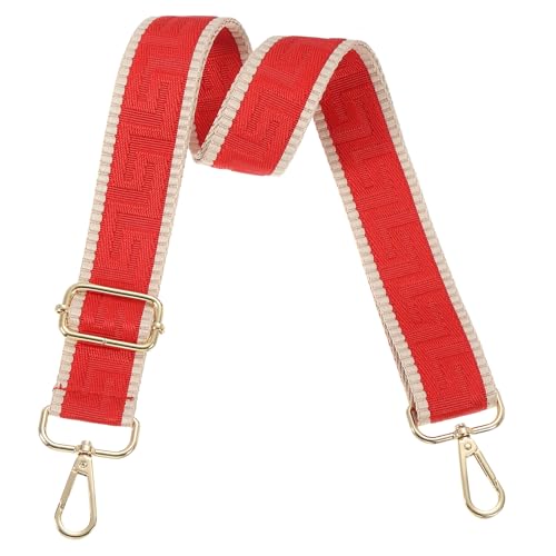 Image of PATIKIL Purse Strap, Adjustable Crossbody Bag Straps Wide Shoulder Strap Universal Replacement Shoulder Bag Belt for Women's Handbags Canvas Satchels Bag Backpack, Red