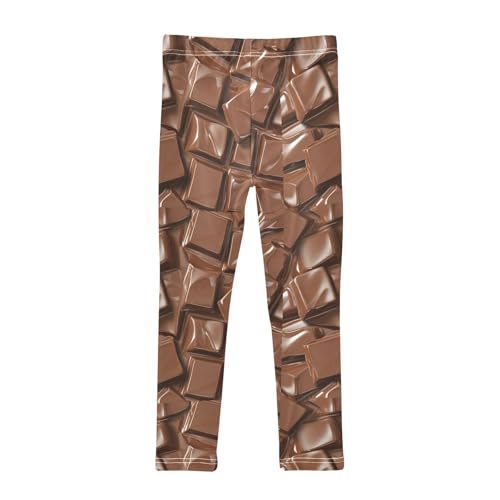 ZZKKO Girls Leggings Rich Milk Chocolate Toddler Girls Clothes Leggings for Girls Toddler Girls Leggings 3-4T2