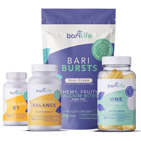 Bari Life Gastric Sleeve and Gastric Bypass Vitamin and Supplement Starter Kit (Grape) Cover