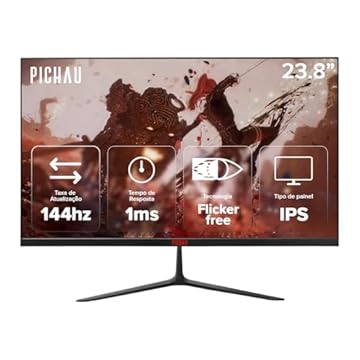 Monitor Gamer Pichau Athen V3 Pro | 23.8 Pol | IPS | FHD | 1ms | 144Hz | HDMI/VGA | PG-ATH24V3P-BL02