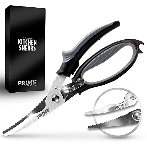 Kitchen Shears - Multi Purpose Come-apart Kitchen Scissors. Stainless Steel Poultry Shears, Meat and Vegetable Cutting. Heavy Duty Sharp Blades, Easy to Use, heavy duty scissors