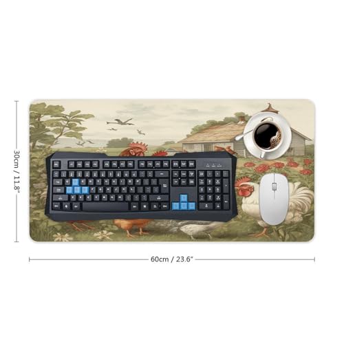 Chickens and Farm Pad para Escritorio Grande de Caucho miniatura 2