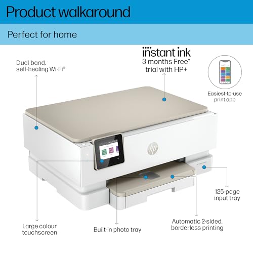 HP ENVY Inspire 7220e All-in-One Wireless Colour Printer | 3 Months of free Instant Ink | White | 2-sided printing | Touchscreen | Self-healing Wi-Fi - Image 4