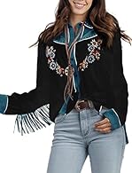 Western Style - Regular fit buttons down shirts with Embroidery will work wonderfully well whether worn with a pair of jeans, a skirt, or shorts. That will add a touch of chic western vibe to your everyday looks. Unique Design - The tenderness and so...