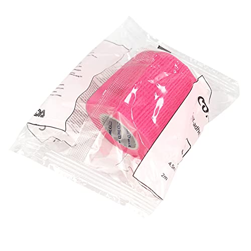 Comomed Self Adherent Cohesive Bandage 2"X5 Yards First Aid Bandages Stretch Sport Athletic Wrap Vet Tape For Wrist Ankle Sprain And Swelling,Hot Pink(12 Rolls) #TOP5