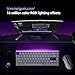 MelGeek MADE68 Air Wired Keyboard, Hall Effect Magnetic Switch Low-Profile Gaming Keyboard, 65% Compact Rapid Trigger, Hot-Swappable, RGB Snap Tap & Adjustable Actuation, Online HIVE Custom (Purple)