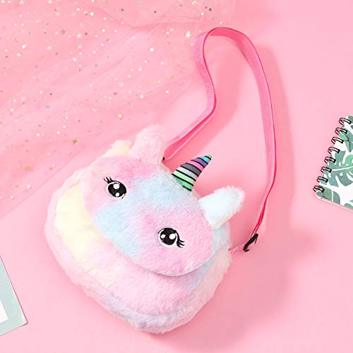WiFndTu - Bolso de hombro con diseño de unicornio para mujer y niña