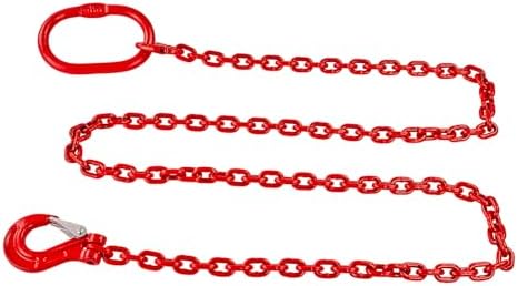 Forstkette Rückekette 8mm – 4000 DaN Zugkraft, 4m Nutzlänge, Mit Gabelkopfhaken & Verkürzungshaken – EN818-2 Geprüft, Made In Germany