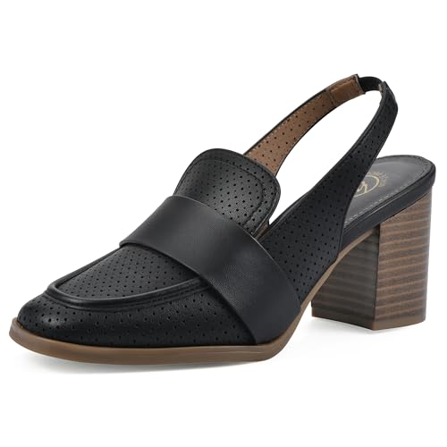 Image of WHITE MOUNTAIN Women's Vocality Loafer Style Block Heel