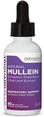 Miniatura 3 de TriGuard MULLEIN Plus - Extracto de hoja de gordolobo, extracto de saúco y extracto de hoja de olivo 2 onzas líquidas  Apoya la función respiratoria