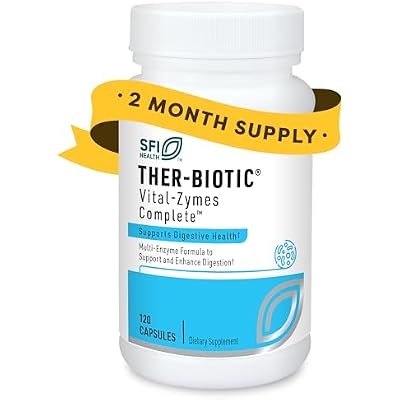 SFI Health Multi Enzyme Supplements for Digestive Health - Ther-Biotic Vital-Zymes Complete - Digestive Enzymes to Help Ease Indigestion & Aid Nutrient Absorption (120 Capsules)