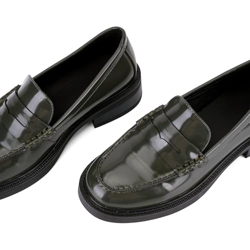 Image of Loafers for Women, Classic Penny Slip On Flat Dress Shoes