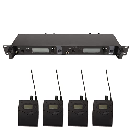 Sem Fio No Sistema de Monitoramento de Ouvido, UHF 2 Canais 4 Bodypack Monitoramento Com Fone de Ouv