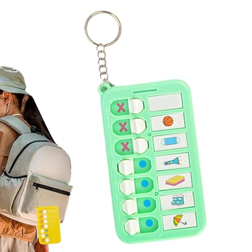 Tabla de rutina diaria para niños | Llavero de plan de rutina de esfuerzo | Tarjeta de bolsillo portátil, estilo aleatorio para el hogar, escuela, viajes Boys & Girls