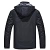 cioiniei Warm Thermal Jacket Winter Windbreaker Detachable Hood Fleece Parka Mountain Coat For Men's UK Black-3XL #1