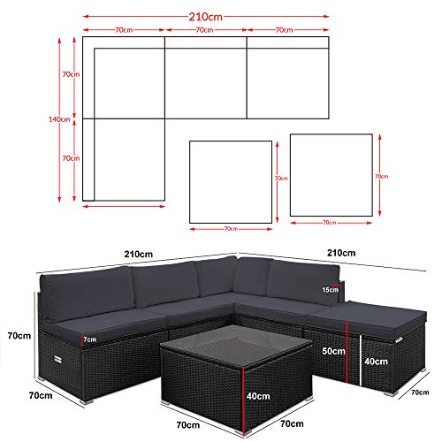 Casaria Poly Rattan Garden Furniture Set Lounge Outdoor Patio