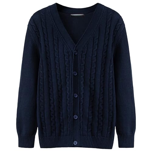 Cardigan pour homme à coupe régulière en tricot torsadé chaud
