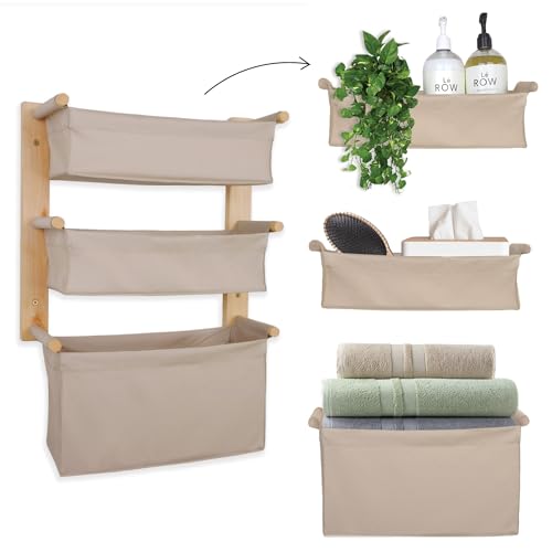 Image of Good Bits Versatile Hanging Wall Basket - Bathroom & Toilet Organizer for Stylish Storage