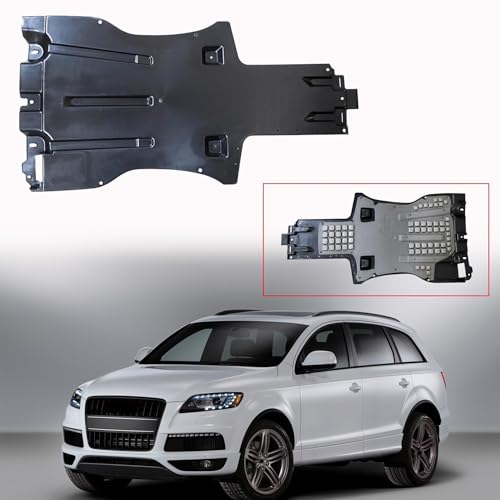 Image of GXARTS Rear Transmission Skid Plate 7L8825231A Compatible with Audi Q7 2007-2015 Compatible with Volkswagen Touareg 2004-2017 Engine Under Cover Splash Shield Guard 7L8-825-231-A
