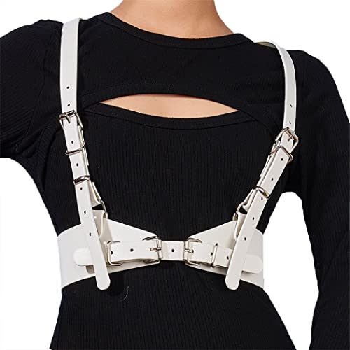Asooll Punk Leather Waist Belts Fashion Party Women Belts Rave Body Harness Belt Accessories for Women and Girls4