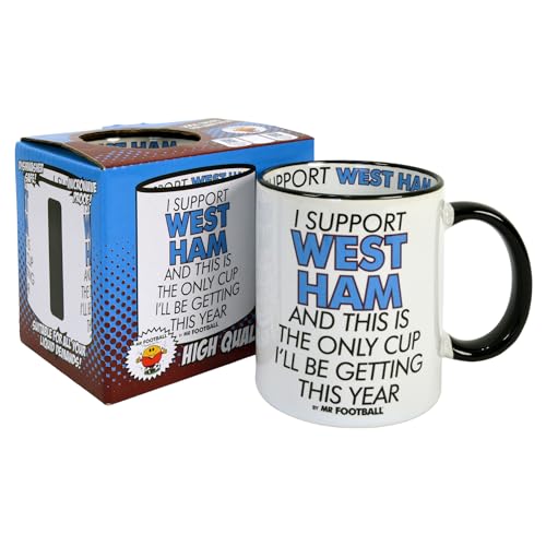 West Ham Funny Mug - I Support WEST HAM United and This is only Cup Football Mug - Comedy Joke Merchandise Gift for Fan, Ceramic, 250ml