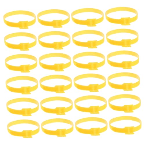 Holibanna 100pcs Reusable Hook and Loop Cable Ties Cord Management Straps with Needle-type Fastener Yellow 12mm X 300mm Cord Organizer for Electrical and Charging in Home and Office