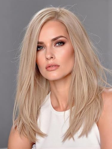 Image of 5x6 HD Swiss Lace Front Wig for White Women, Gray Blonde Straight Remy Human Hair Bob Wig, 100% Hand Tied Technique (18 Inch)