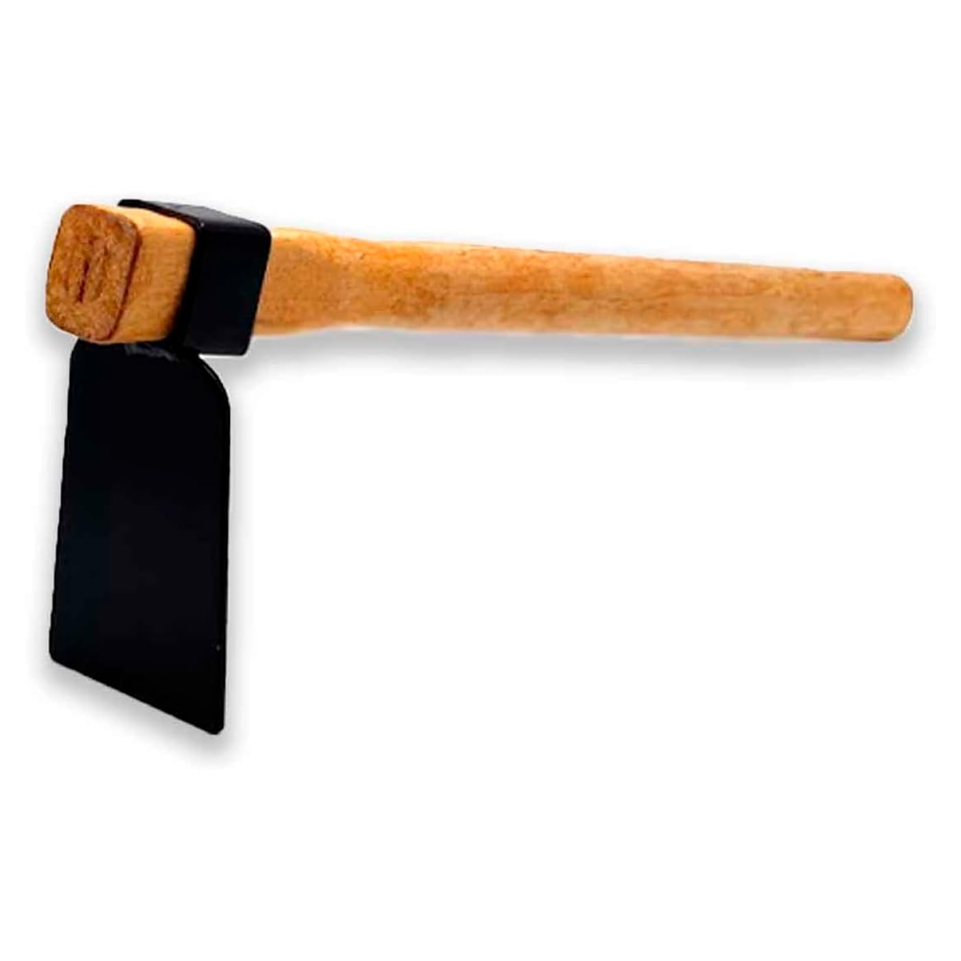 Tradineur - Azada con mango de madera - Fabricado en acero inoxidable - Diseño ergonomico - Herramienta manual - 36 x 12,5 x 6 cm