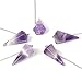 Natural Amethyst Gemstone Rock Crystal Hexagonal Pointed Reiki Chakra Pendant Pendulum