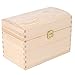 Produktbild Creative Deco Große Holztruhe Holzkiste mit Deckel und Schloss | 25 x 15 x 17 cm | Schatztruhe Groß Spielzeugkiste Holzbox Unlackiert Kasten ohne Griffen | Ideal für Wertsachen und Spielzeuge