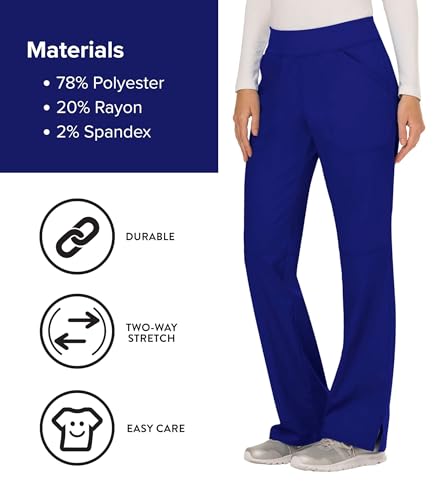 Image of Cherokee Women Scrub Pant with Straight Leg Pull-on Pant Medical Bottom with 4 Pocket & 2-Way Stretch Fabric - WW110