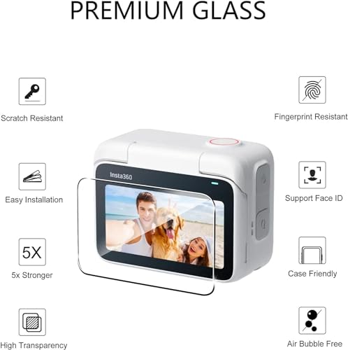 Image of M.G.R.J Tempered Glass Screen Protector for Insta360 GO 3 Action Camera (2 P'cs Set)