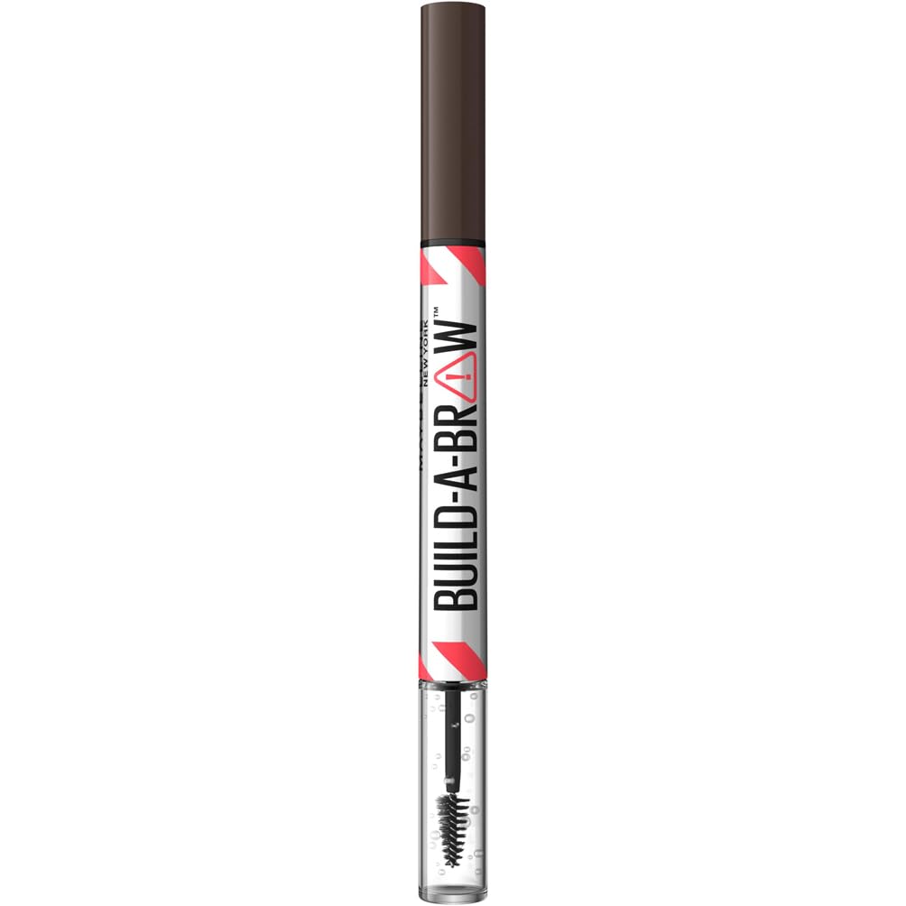 Maybelline New York - Feutre & Gel à Sourcils 2-​en-​1 - Double Embout pour Combler, Dessiner et Fixer les Sourcils - Build a Brow - Teinte: Deep Brown (260)