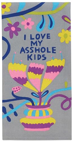 Blue Q Funny Dish Towel - Screen-Printed Cotton Kitchen Towels - A'hole Kid