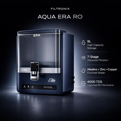 Image of Aqua Era RO Water Purifier for Home| High Capacity 9Liter Tank| 7 Stage Advanced Filtration| RO+PP+Sed+Carbon+Alk+Zinc+Copper| 4000 TDS | Best RO for Home, Office & Family (FOREST BLUE)