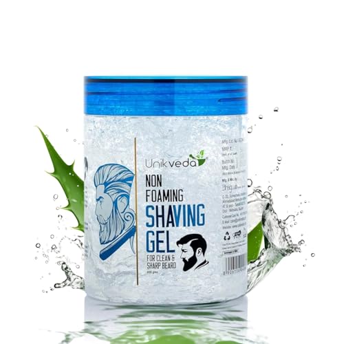 UNIKVEDA Hydrating n Nourishing Non Foaming Shaving Gel Transparent Shave Gel For Maximum Visibility 800gm