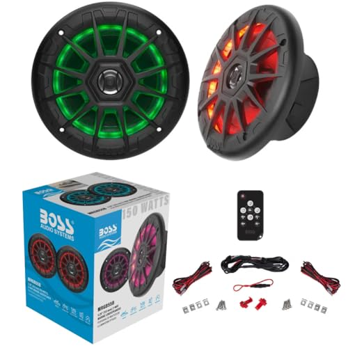Haut-parleurs marins de 5,25" étanches Boss Audio MRGB55B pour remplacer le son de bateau