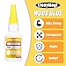 ClenyMagi Wood Glue, High Strength Fast Drying Clear Wood Glue for Furniture Heavy Duty, Woodworking, Garden, Crafts, DIY, Waterproof, Heat Resistant Tacky Adhesive (1 Bottle of 25g)