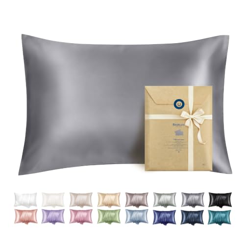 Image of Bedsure Satin Pillowcase with Zipper,King Pillow Cases Set of 2