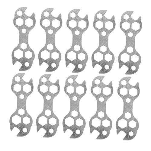 GOOHOCHY 10pcs Bike Repair Tool Kit Multi-functional Bike Wrench Lightweight Spanners Various Hole for Easy Maintenance and Repairs
