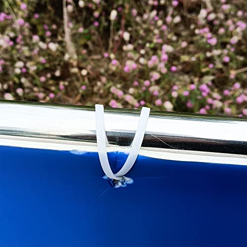 100 Pcs 6 Inch Cable Zip Ties Heavy Duty, Premium Plastic Wire Ties With 50 Lbs Tensile Strength, Self-Locking White Nylon Cable Tie Wraps Straps For Indoor And Outdoor #TOP5