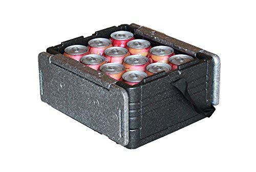 Flip-Box Mini ICELESS Insulation Box Grey - Fits 12 Cans, Collapsible, Lightweight, Portable – Great for a Lunch Box, Parties, Picnics, Camping, Beach, Tailgating, Fishing, Hunting, Boating and More!
