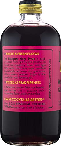 Liber & Co. Raspberry Gum Syrup (17 Oz) Made With Washington Raspberries #TOP1