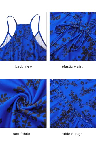 Image of Newshows Women's Summer Casual Dress Cute A Line Ruffle Hem Flattering Fit Beach Vacation Sundress