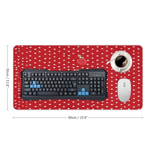 Red Polka Dot Hedgehog Desk Pad plástico antideslizante miniatura 2
