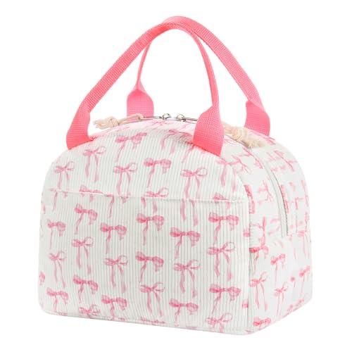 BuyCard Rosa Isolierte Lunch-Tasche für Damen, Aus Cord, 11.2L – Ansicht 1