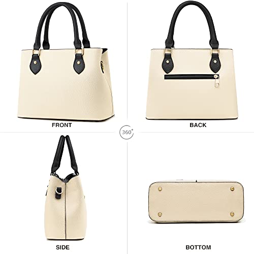 Image of CHICAROUSAL Purses and Handbags for Women Leather Crossbody Bags Women's Tote Shoulder Bag (cc BAI Beige)