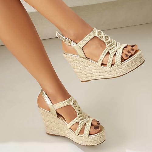 Image of Espadrille Wedge Sandals for Women Platforms & Wedges